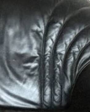 Vintage black leather sofa