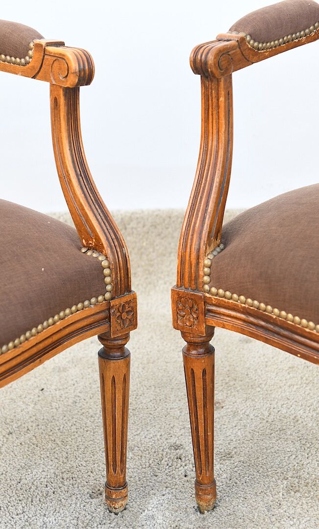 Pair of Louis XVI-style armchairs