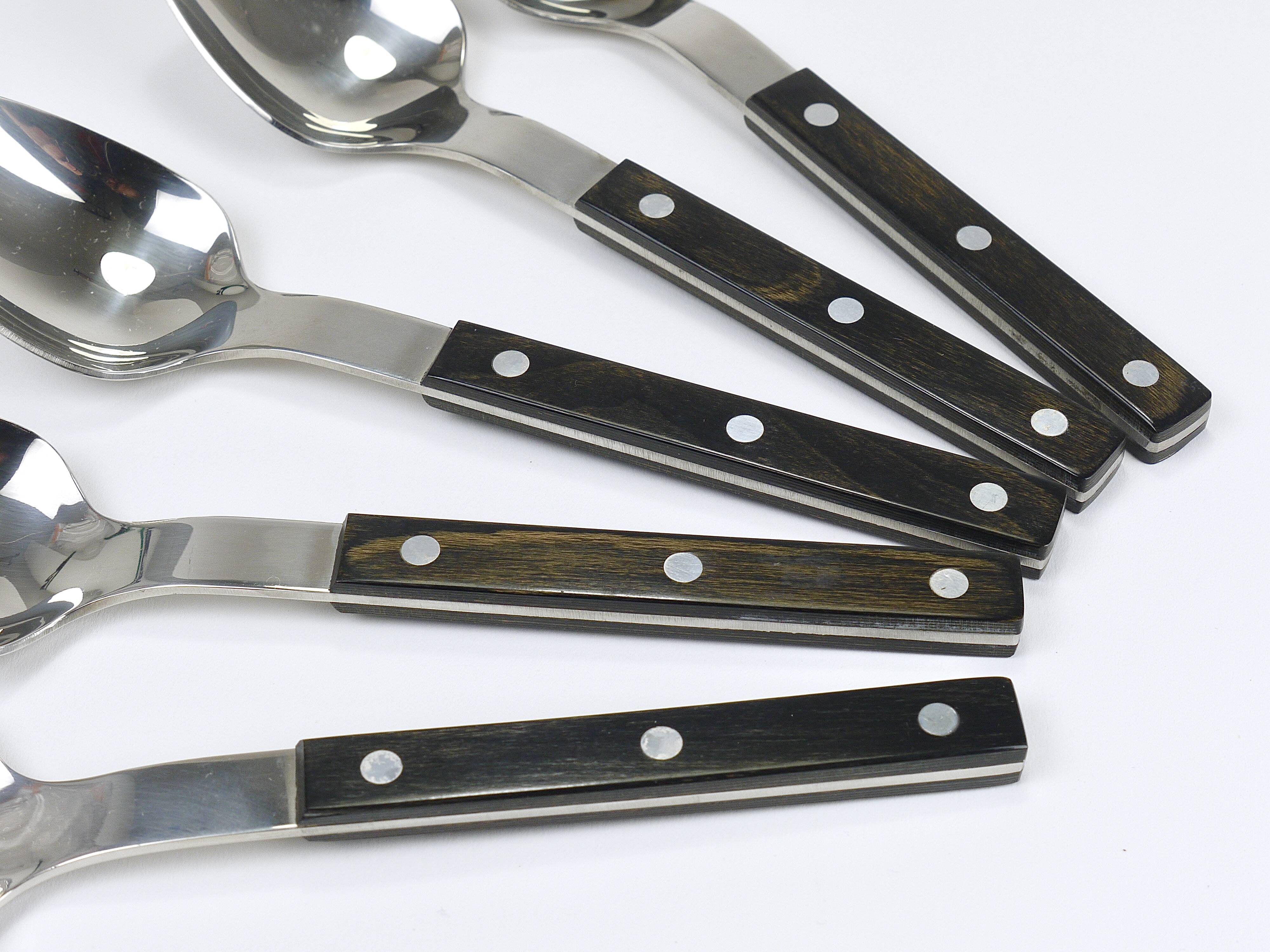 Helmut Alder Amboss Austria 2300 Flatware Cutlery for Six Persons, 1970s