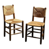 Paire de chaises modèle Bauche par Charlotte Perriand, circa 1950