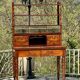 19th century flamed mahogany stepped desk
