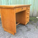Vintage desk with 5 oak drawers