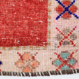 3x7 short vintage oushak runner rug