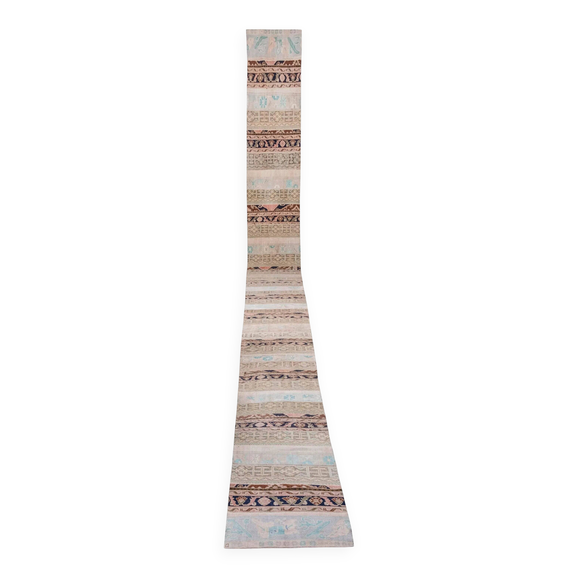 Vintage Turkish hallway rug 80x1 cm