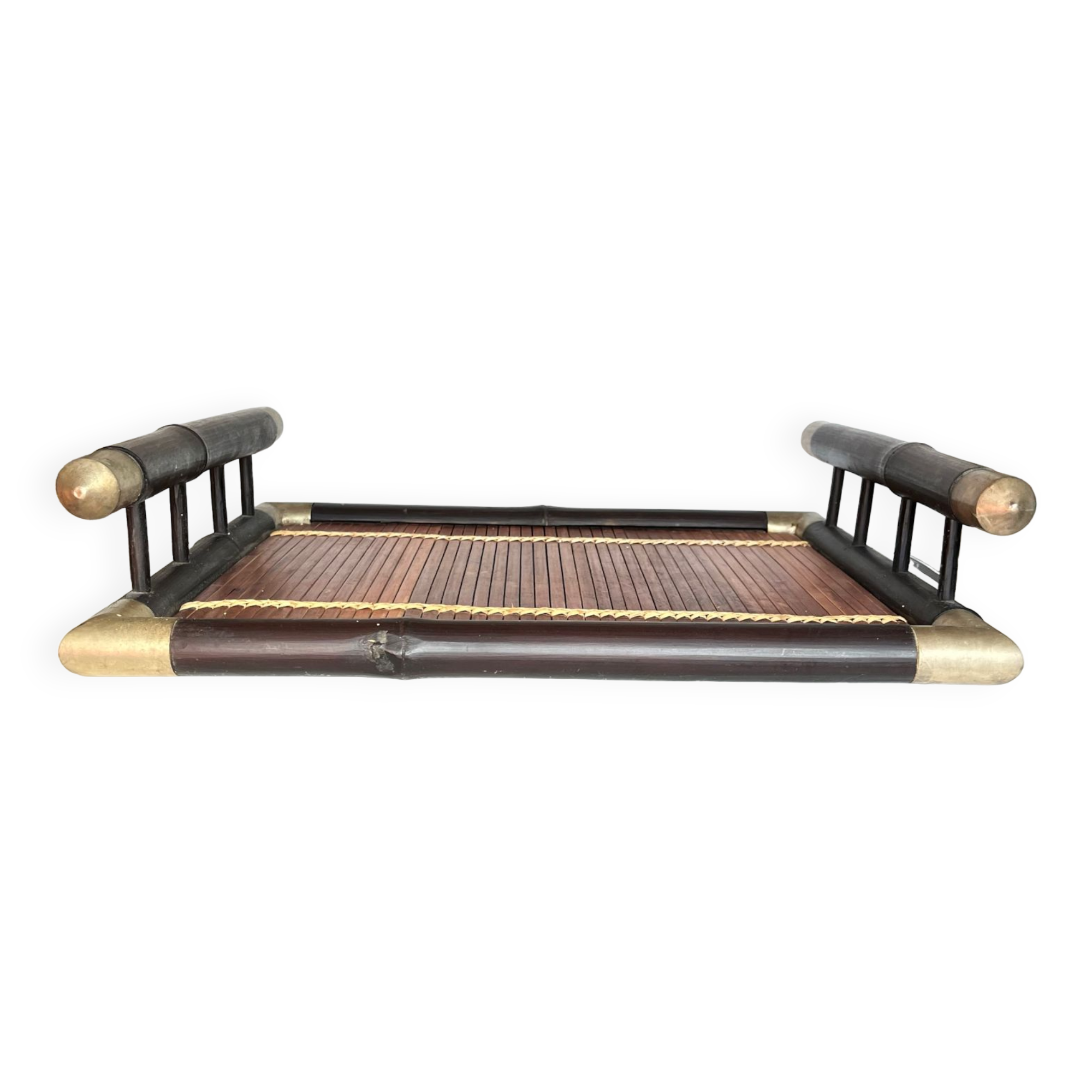 Plateau vintage en bambou