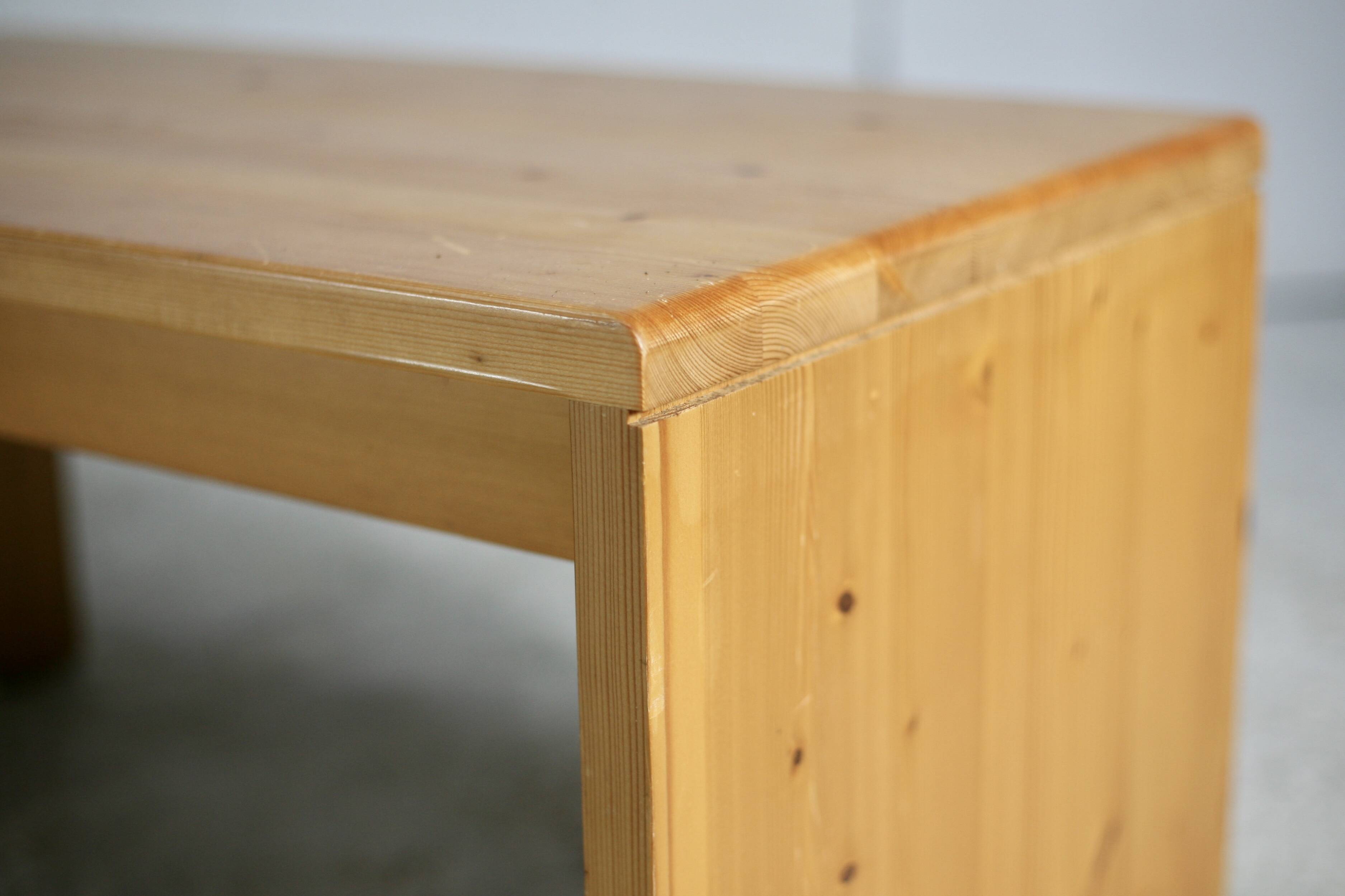 Charlotte Perriand (selection of) for Les Arcs, rare pine coffee table, France, circa 1960