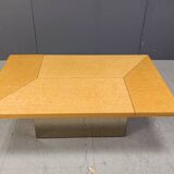 Vintage ash wood coffee table by Paul Michel, 1970s