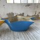 Set of 2 free-form fiberglass planters