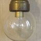 Old French Heavy Cast Bronze Marine Nautical Wall Light Glass Ball Shade 5101