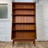Vintage Scandinavian teak bookcase by Johannes Sorth for Nexø Møbelfabrik, 60s