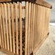 Caisse panier cage de filature XIXe à barreaux bois