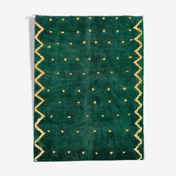 Tapis marocain moderne vert