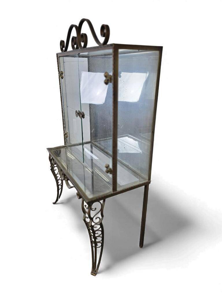 Vintage glass display case / shelf / rack