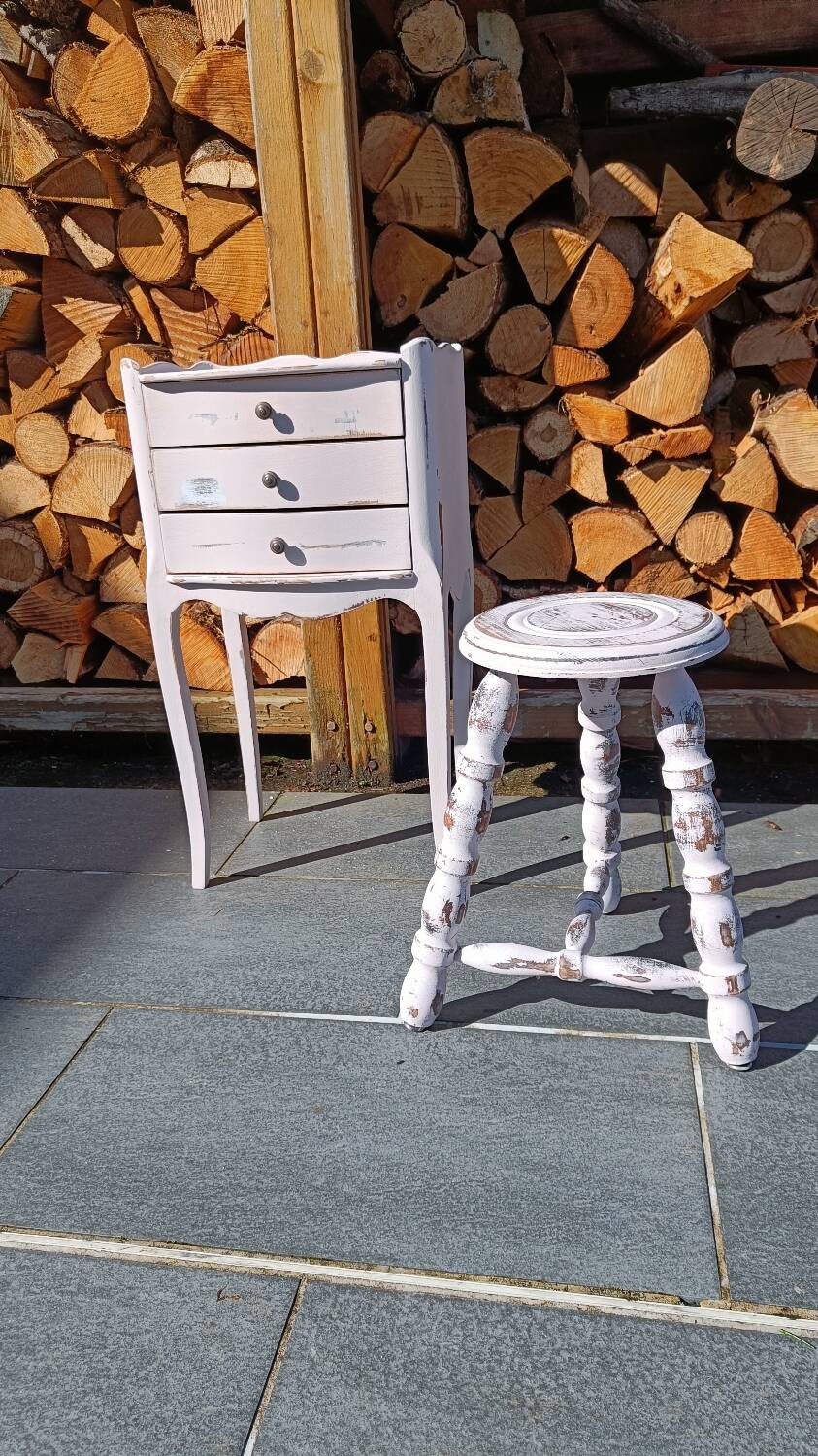 Petite commode/ chevet vintage patinée