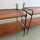 Scandinavian wood and metal shelf 60s 70s