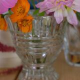 Carved crystal vase from the 50s