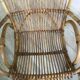 Pair of rattan and bamboo armchairs 50s/60s