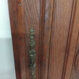 Paire d'anciennes portes en bois chêne sculpté