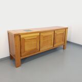 Vintage Maison Regain sideboard in solid elm from the 70s