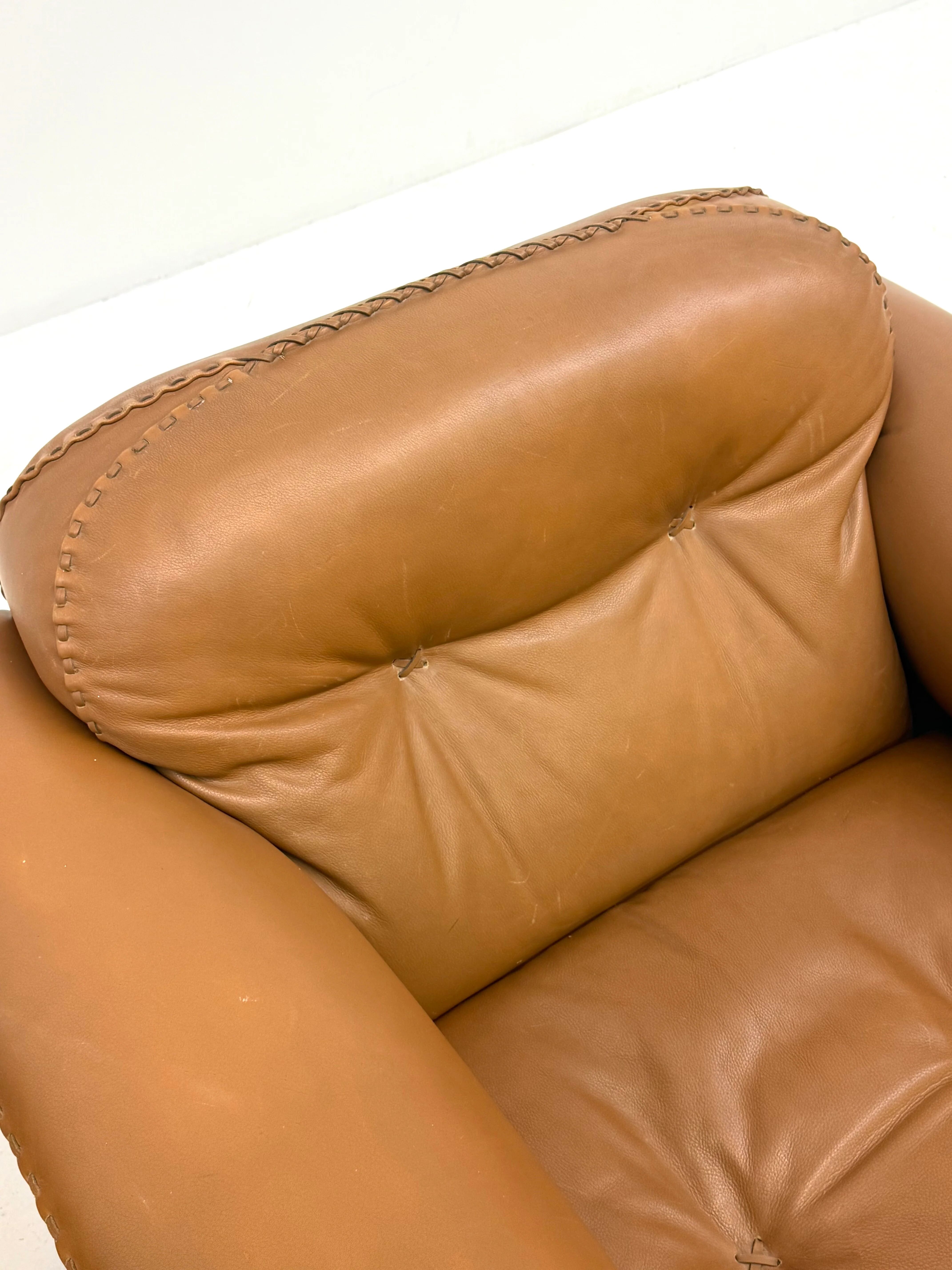 De Sede DS-101 camel brown vintage armchairs