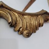 Antique large violin-shaped mirror in gilded wood, Rococo style, Louis XV (80x50 cm)