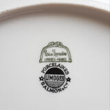 Flat plates (6) in Limoges porcelain