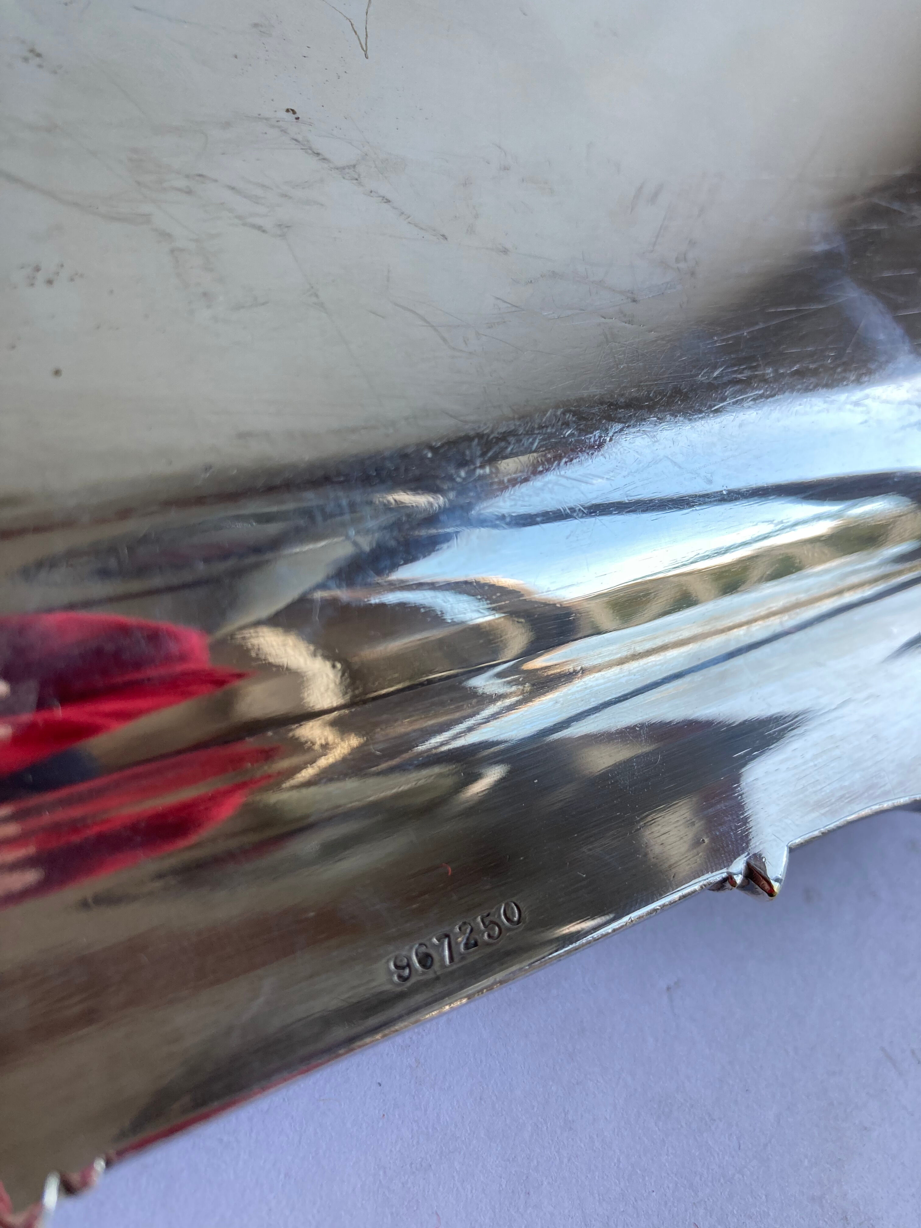 Old flat tray of service Christofle model rockeries silver metal