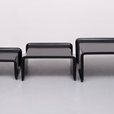 Rosenthal Large Black Fiberglass nesting tables 1970s Germany