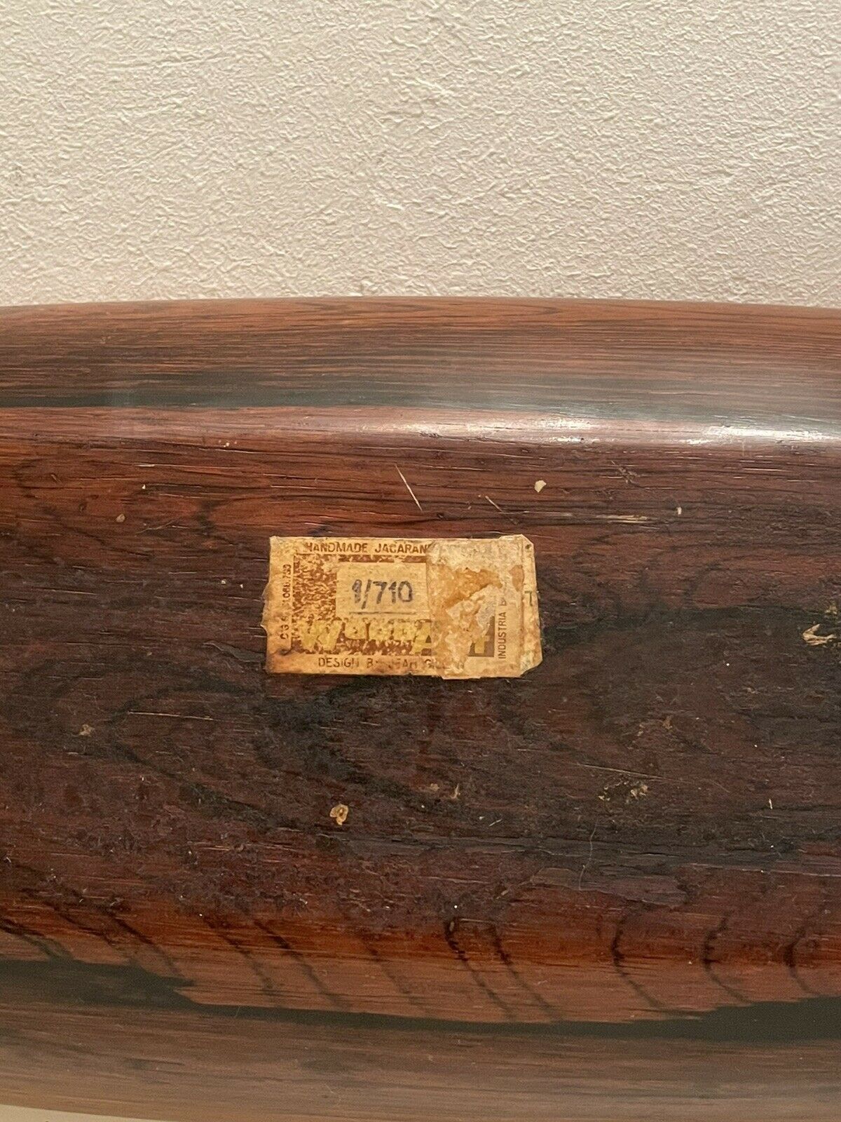 centre de table, pirogue, wood art, Jean Gillon, jacaranda, vintage 70