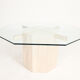 Table basse en travertin 1970s Italie, Artedi