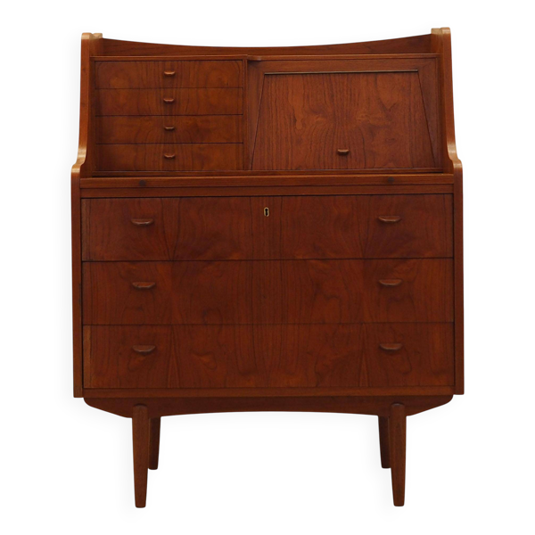 Bureau secrétaire en teck, design danois, années 1970, fabricant : AG Spejl Kobberbes