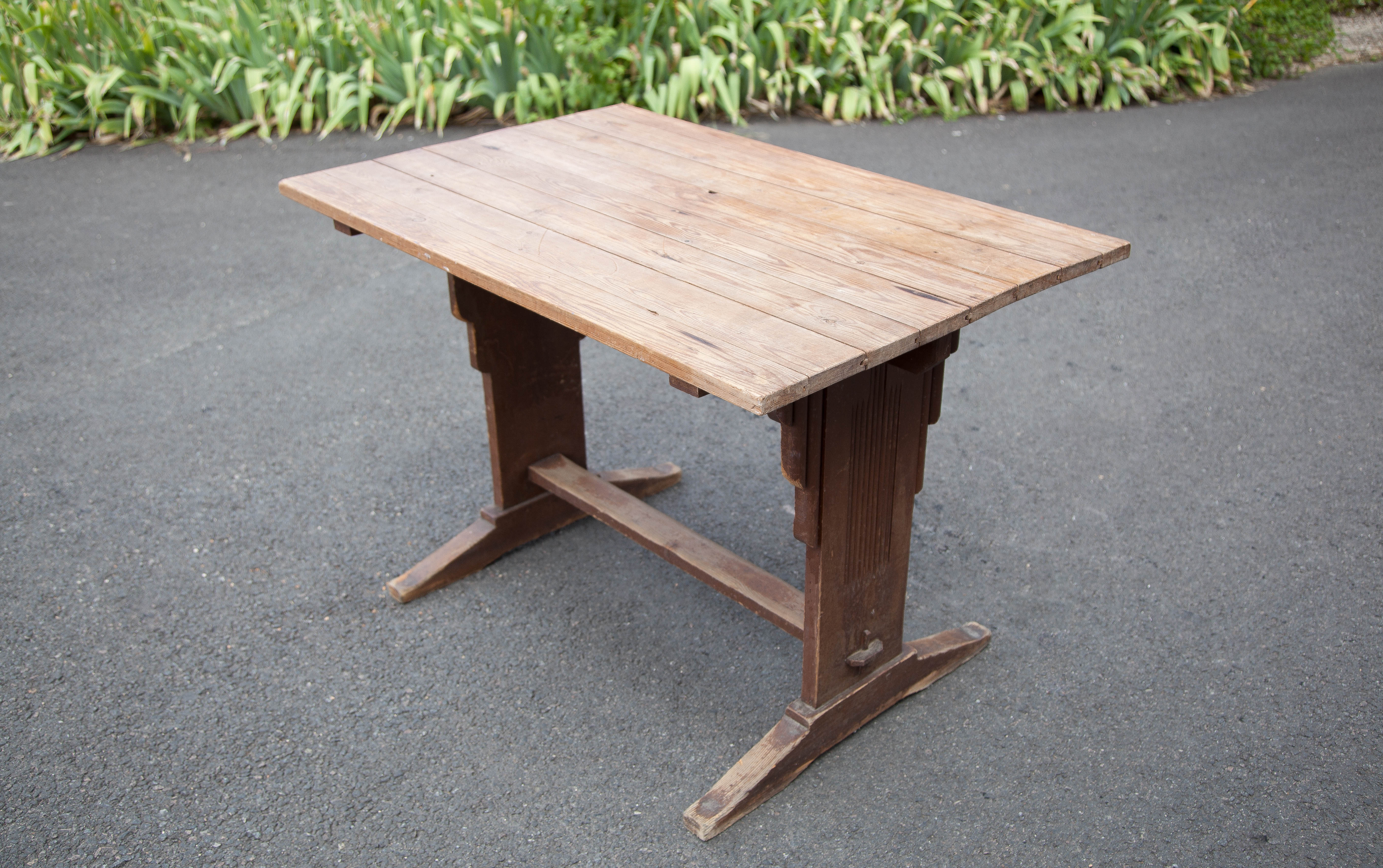 Vintage wood bistro table