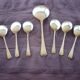English silver metal ice cream service