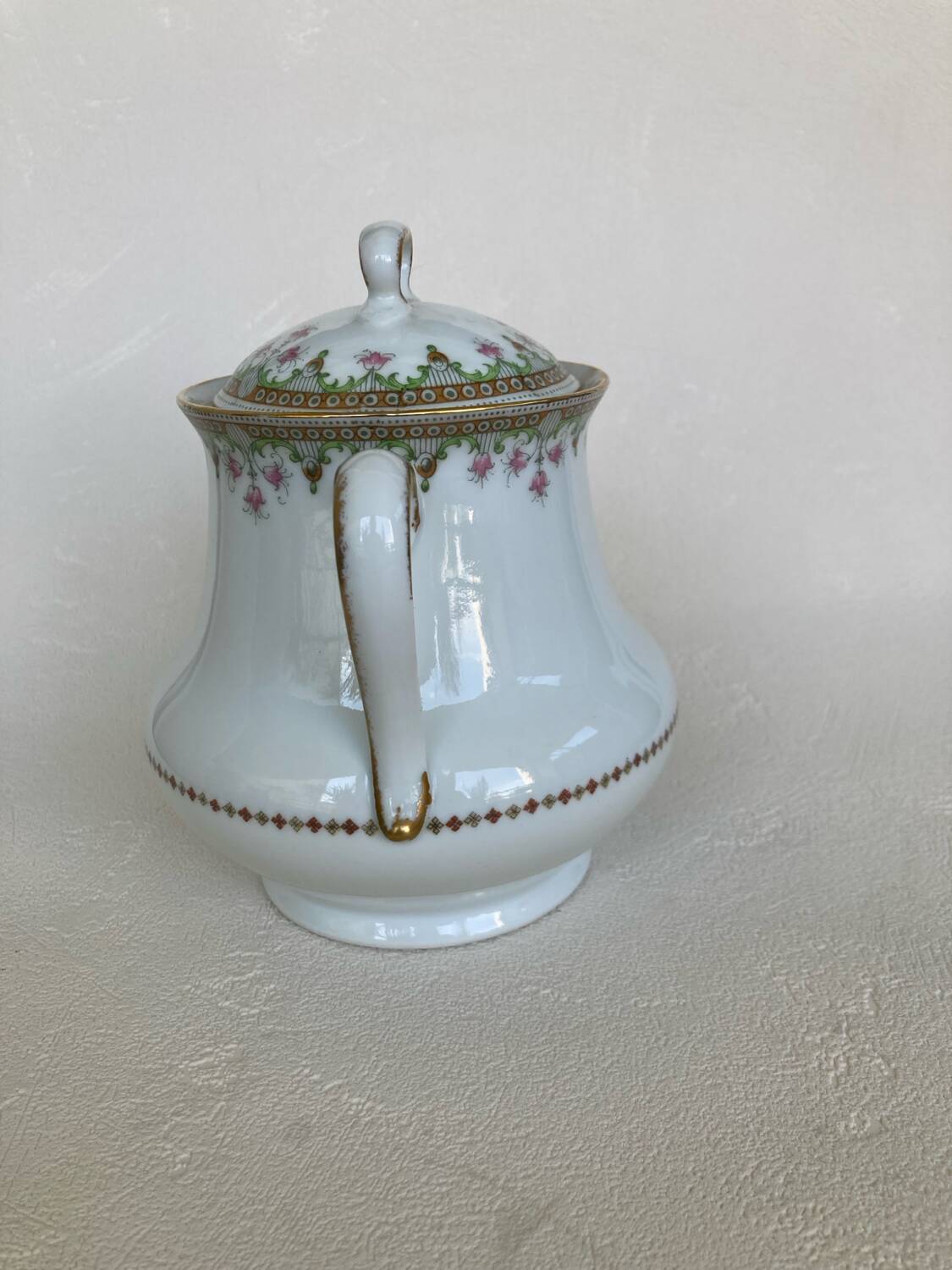 Bernardaud Limoges Porcelain Sugar Bowl, 1920s