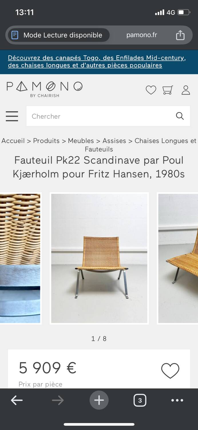 8 fauteuils Pk22 de Poul Kjaerholm , signé Fritz Hansen