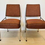 Bauhaus Chrome Plated Dining Chais, 1970’s Set of 2