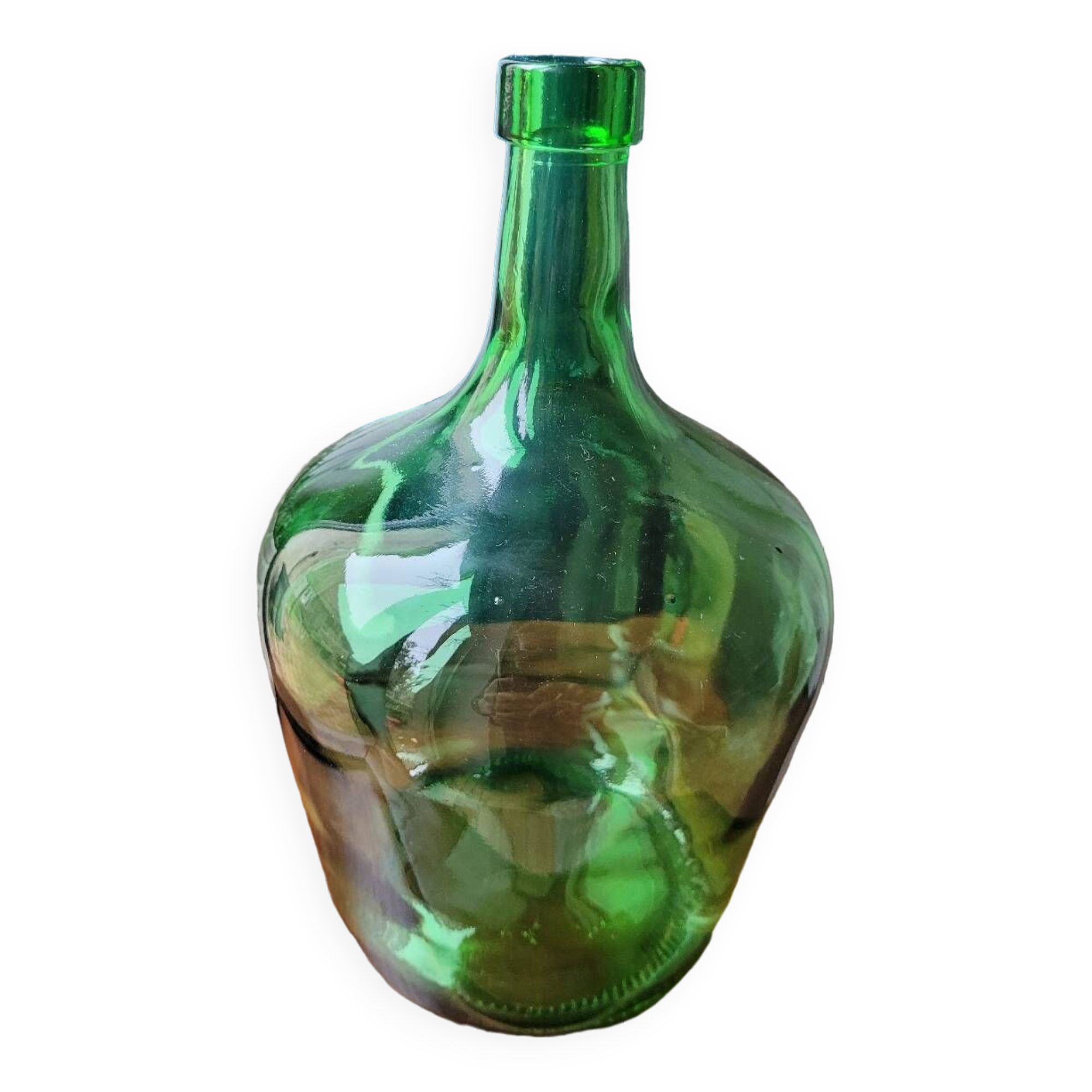 Green demijohn vase