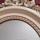 Miroir en bakélite beige