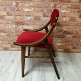 Chair GFM-57 "Jumper" designed by J. Kędziorek, Poland 1960s, red