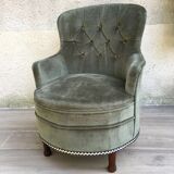 Velvet toad armchair