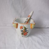 Mortar and pestle in faience