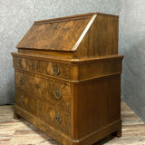 Commode scriban era Louis Philippe in walnut bramble around 1830