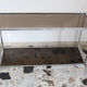 Console in chromed metal and smoked glass, Italy 70's