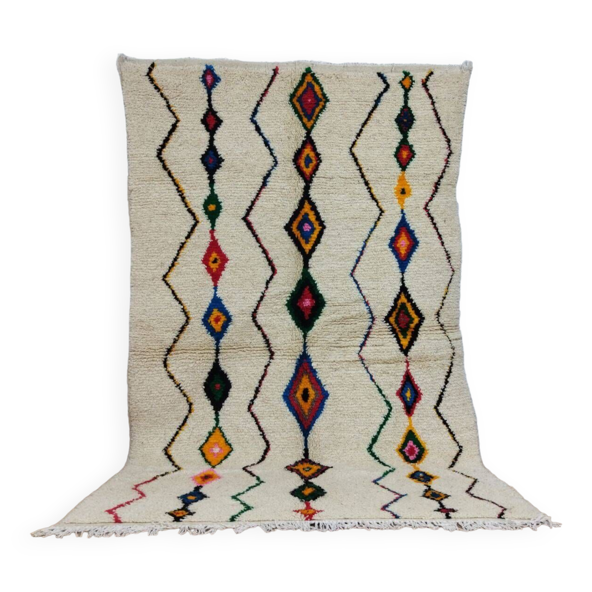 Handmade wool Berber rug 240 x 150 cm