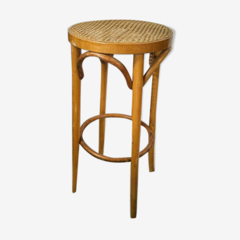 Tabouret de bar assise cannée