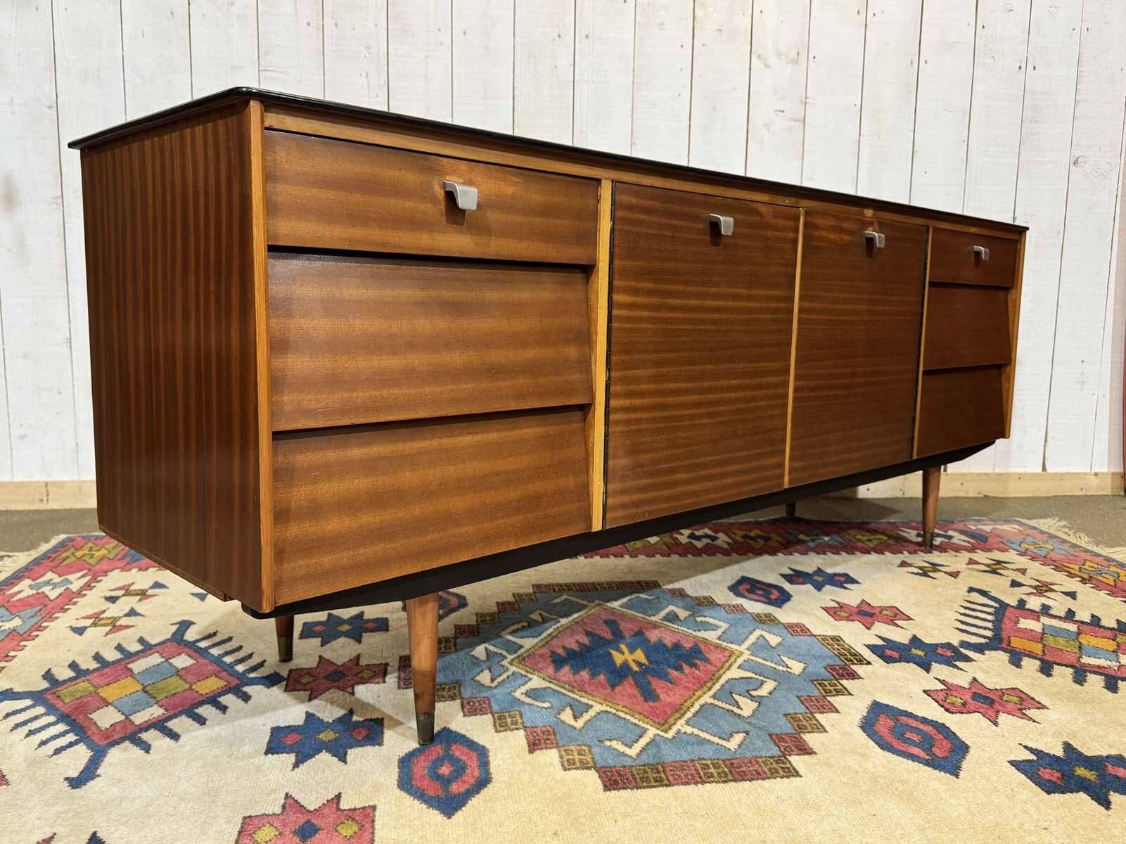 1970s English enfilade in mahogany