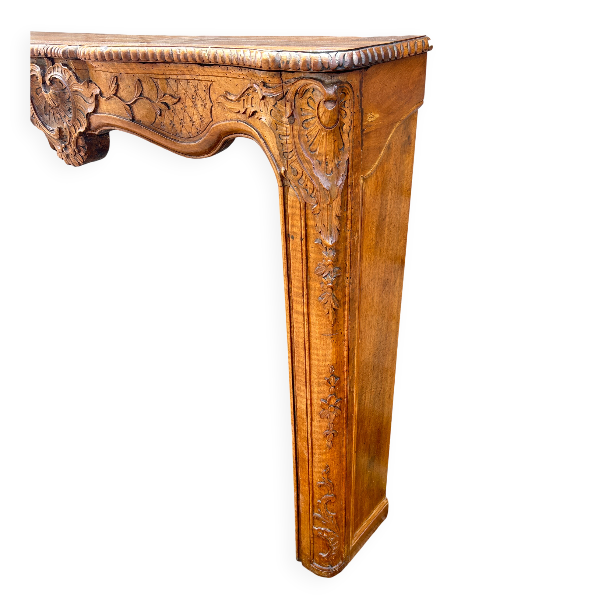Fireplace surround in Louis XV style woodwork