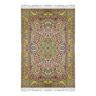Pure silk Egyptian oriental carpet - : 1.50 X 2.20 meters. Handmade - silk on silk