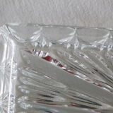 Rectangular glass dish, moulded glass, art deco