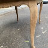 Extendable Louis XV dining table in solid oak wood and marquetry 200cm